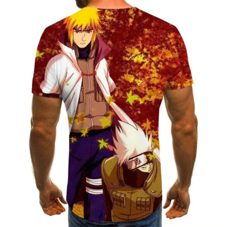 Camisa Camiseta Minato e Kakashi Impressão 3D Anime Naruto Shippuden - Image 2