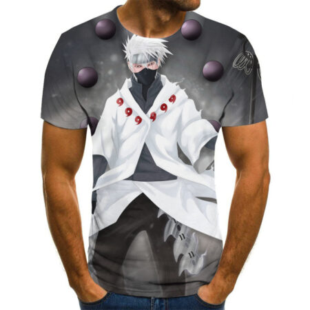 Camisa Camiseta Kakashi Rikudou Sennin Naruto Shippuden Anime Impressão 3D Full