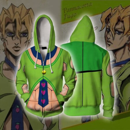 Jaqueta Blusa Casaco Pannacotta Fugo Anime Jojo Adventure Vento Aureo Golden Wind