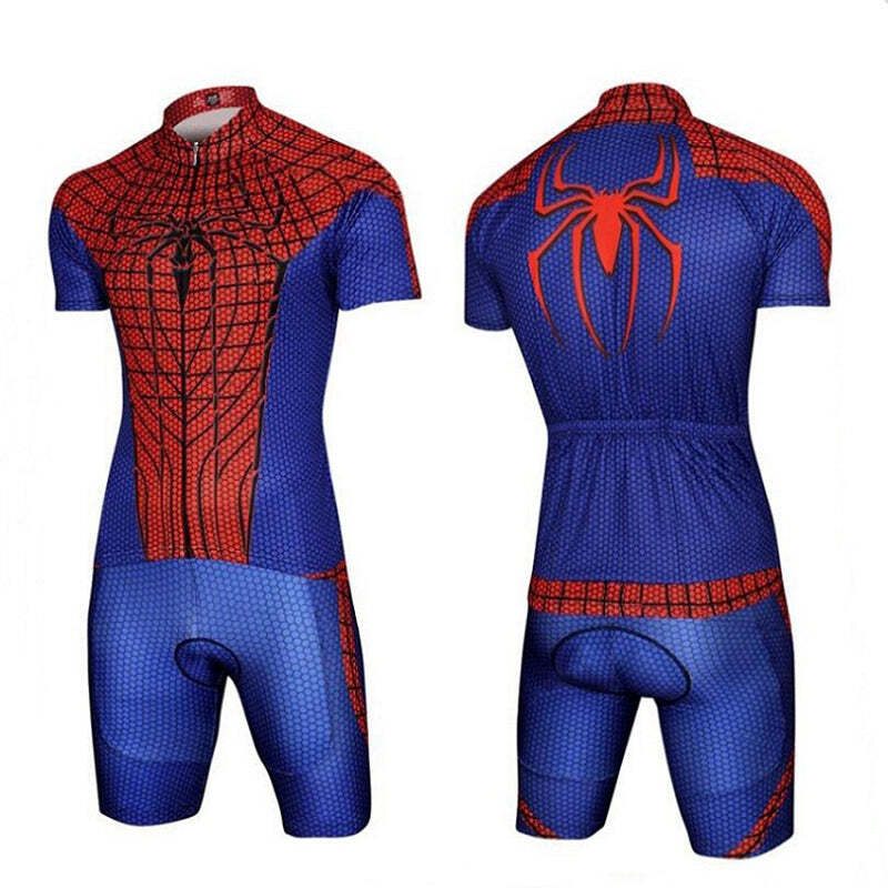 Macacão Ciclismo Homem Aranha Masculino e Feminino c/ Forro e Breteri Pedal