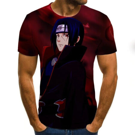 Camisa Camiseta Itachi Clássico Impressão 3D Anime Naruto Shippuden