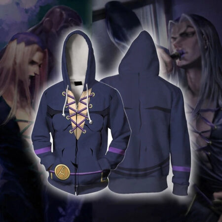 Jaqueta Blusa Casaco Leone Abbacchio Anime Jojo Adventure Vento Aureo Golden Wind