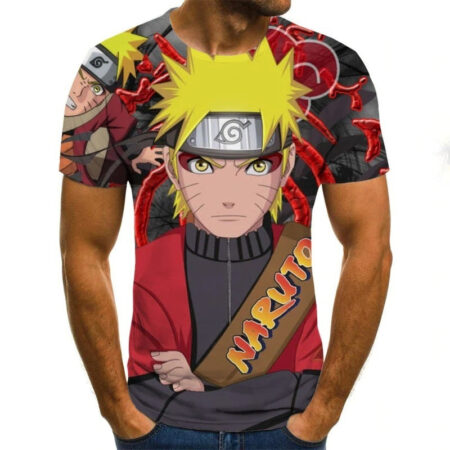 Camisa Camiseta Naruto Modo Sennin Impressão 3D Anime Naruto Shippuden