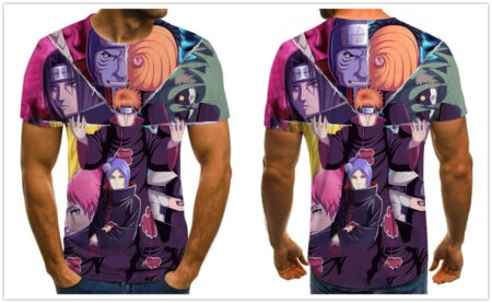 Camisa Camiseta Membros Akatsuki Naruto Shippuden Anime Impressão 3D Full - Image 2