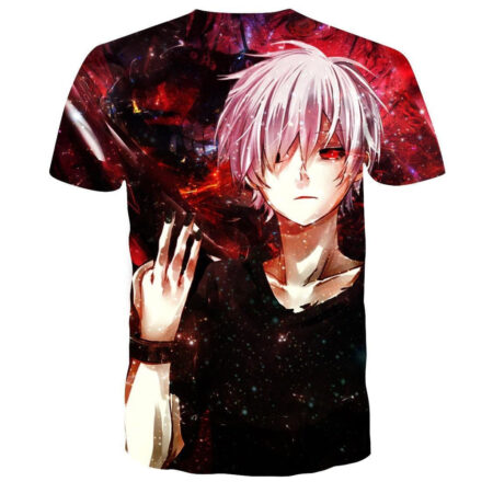 Camisa Camiseta Impressão 3D Tokyo Ghoul - Kaneki Clássico Anime - Image 2