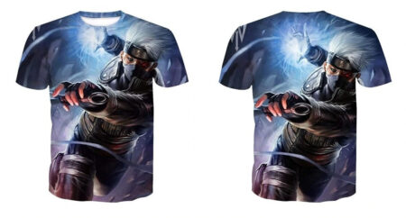 Camisa Camiseta Kakashi Chidori Impressão 3D Anime Naruto Shippuden - Image 2