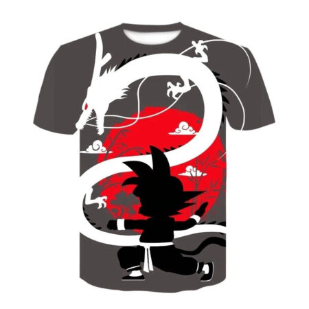 Camisa Camiseta Impressão 3D Goku Kid Dragon Ball Z Estilo Clássico