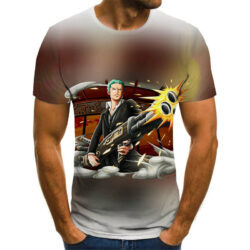 Camisa Camiseta Artes Zoro One Piece Anime Impressão 3D Full