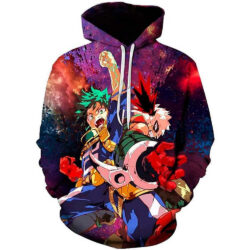 Blusa Jaqueta 3D Full Bakugou e Midoriya My Hero Academia Anime Top
