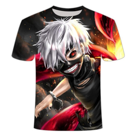 Camisa Camiseta Impressão 3D Tokyo Ghoul - Kaneki Kagune Anime