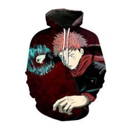 Blusa Jaqueta 3D Full Itadori Punho Divergente Jujutsu Kaisen Anime Top