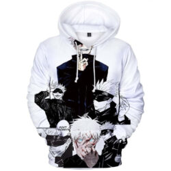 Blusa Jaqueta 3D Full Satoru Gojo Momentos Jujutsu Kaisen Anime Top