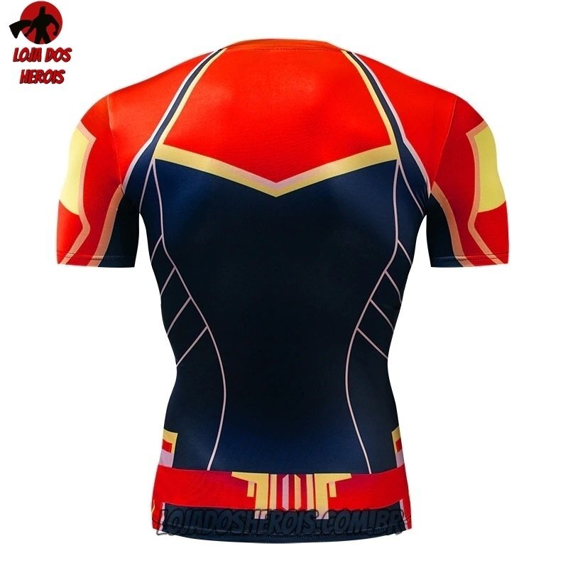 Camisa/Camiseta Hash Guard Capitã Marvel Hq Compressão Segunda Pele - Imagem 2