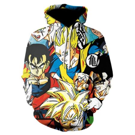 Blusa Jaqueta Capuz Touca Anime Dragon Ball Z Super - Sayajins