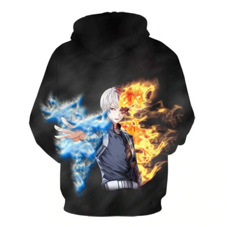 Blusa Jaqueta 3D Full Todoroki Poderes My Hero Academia Anime Top - Imagem 2