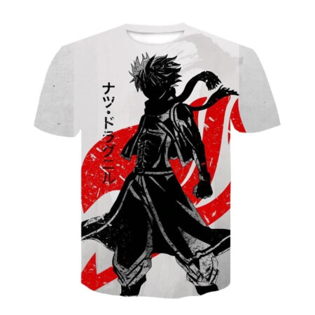 Camisa Camiseta Natsu Dragneel Impressão 3D Anime Fairy Tail