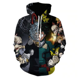 Blusa Jaqueta 3D Full Shigaraki Vs Midoriya My Hero Academia Anime Top