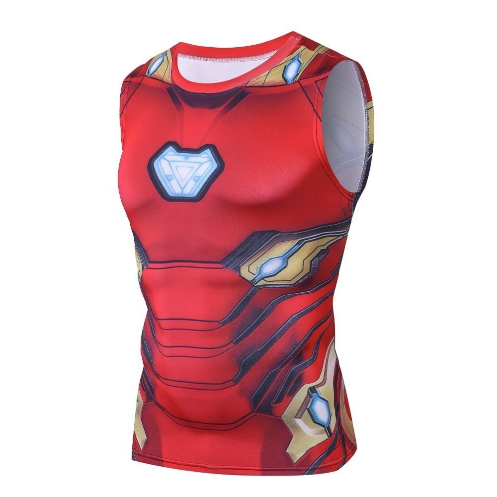Camisa / Camiseta Regata Hash Guard Homem De Ferro - Os Vingadores Compressão Tank Top
