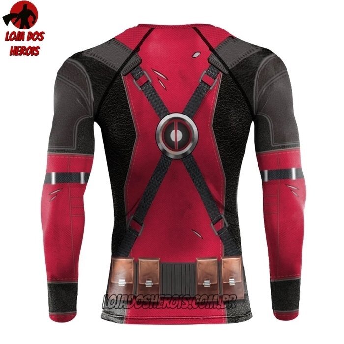 Camisa/Camiseta Hash Guard Deadpool Filme Manga Compressão Segunda Pele - Imagem 2