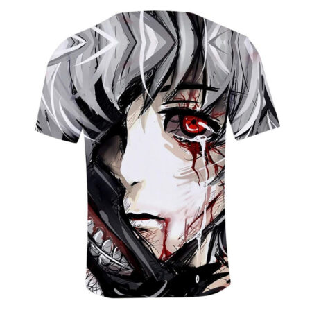 Camisa Camiseta Impressão 3D Tokyo Ghoul - Kaneki Lágrimas Anime - Image 2