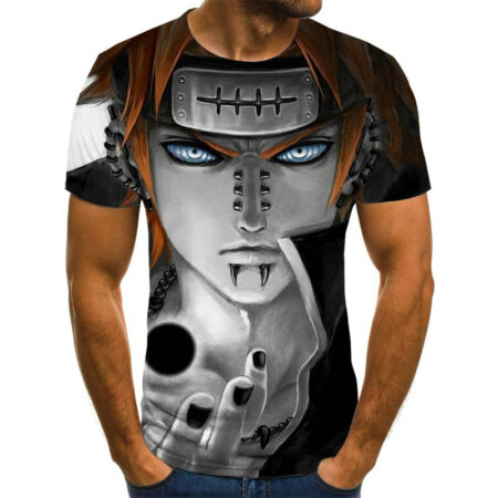 Camisa Camiseta Pain Shinra Tensei Naruto Shippuden Anime Impressão 3D Full