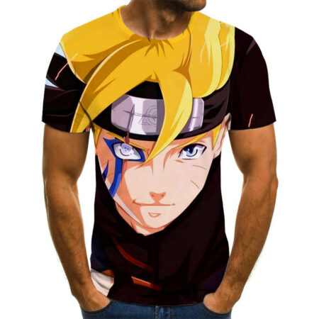 Camisa Camiseta Boruto Modo Karma Anime Impressão 3D Full