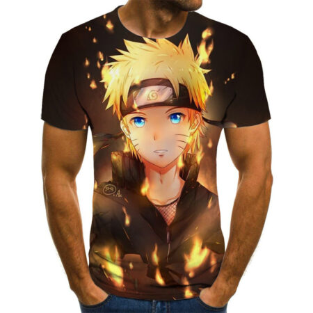 Camisa Camiseta Arte Naruto Shippuden Anime Impressão 3D Full