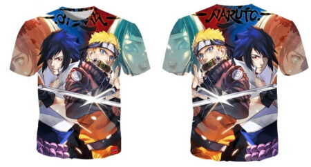 Camisa Camiseta Naruto e Sasuke Esposas Impressão 3D Anime Naruto Shippuden - Image 2