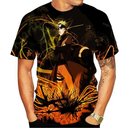 Camisa Camiseta Naruto Sennin Naruto Shippuden Anime Impressão 3D Full