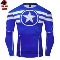 Camisa/Camiseta Hash Guard Capitão América Desenho Manga Compressão Segunda Pele