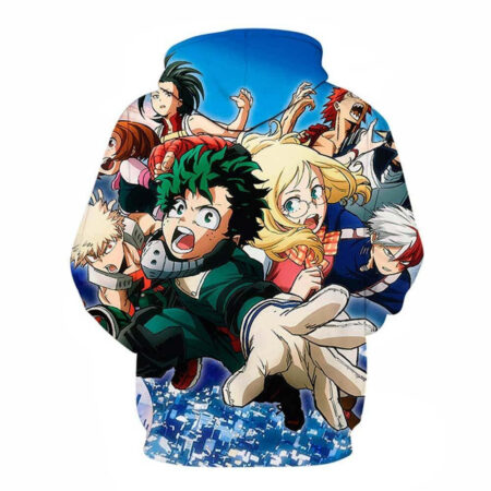 Blusa Jaqueta 3D Full Estudantes My Hero Academia Anime Top - Imagem 2