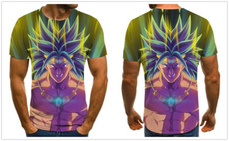 Camisa Camiseta Broly Clássico Dragon Ball Super Anime Impressão 3D Full - Image 2