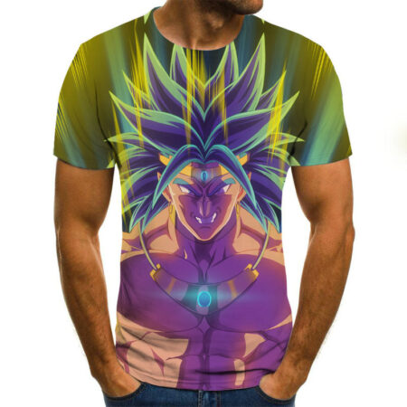 Camisa Camiseta Broly Clássico Dragon Ball Super Anime Impressão 3D Full