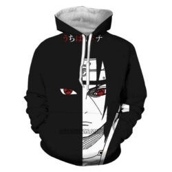 Blusa Jaqueta 3D Itachi Uchiha Naruto Anime Touca Canguru