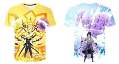 Camisa Camiseta Naruto e Kurama Impressão 3D Anime Naruto Shippuden - Image 2