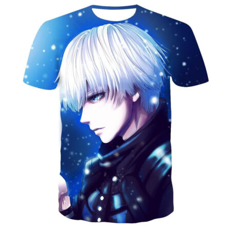 Camisa Camiseta Impressão 3D Tokyo Ghoul - Kaneki Luzes Anime