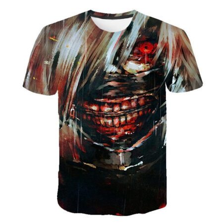 Camisa Camiseta Impressão 3D Tokyo Ghoul - Kaneki Sangue Anime