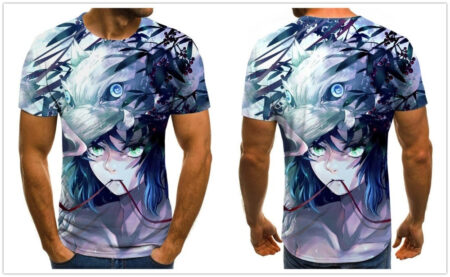 Camisa Camiseta Inosuke Hashibira Demon Slayer Anime Impressão 3D Full - Image 2