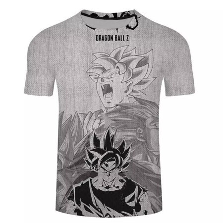 Camisa Camiseta Impressão 3D Goku Ssj Dragon Ball Z Estilo Clássico