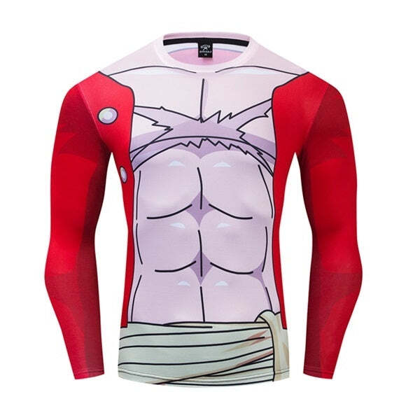 Camisa / Camiseta Monkey D. Luffy Anime One Piece Manga Longa