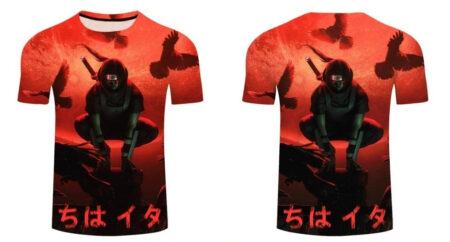 Camisa Camiseta Itachi e Corvos Impressão 3D Anime Naruto Shippuden - Image 2