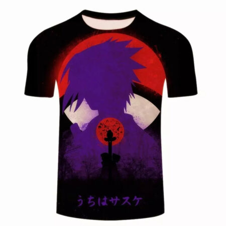 Camisa Camiseta Itachi e Sasuke Impressão 3D Anime Naruto Shippuden