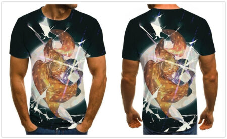 Camisa Camiseta Zenitsu Respiração Demon Slayer Anime Impressão 3D Full - Image 2