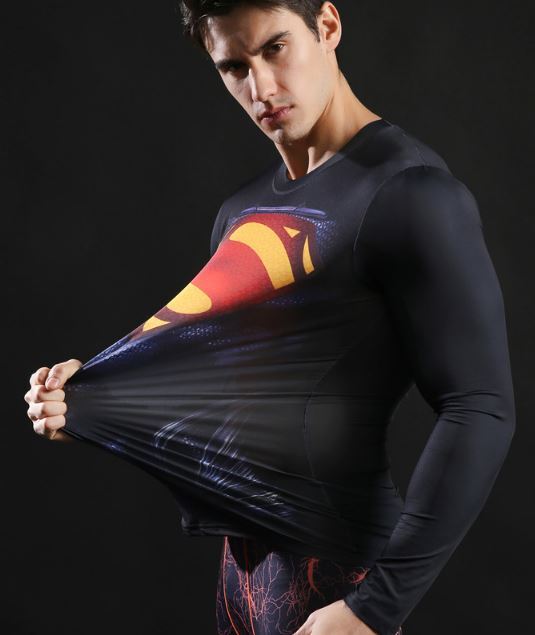 Camisa / Camiseta Hash Guard Superman Hq Manga Compressão - Imagem 3