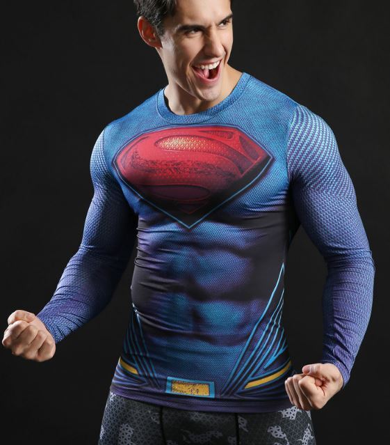 Camisa / Camiseta Hash Guard Superman Filme Manga Compressão