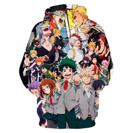 Blusa Jaqueta 3D Full Heróis e Vilões My Hero Academia Anime Top - Imagem 2