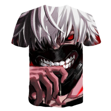 Camisa Camiseta Impressão 3D Tokyo Ghoul - Kaneki Estalando Dedos Anime - Image 2