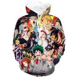 Blusa Jaqueta 3D Full Heróis e Vilões My Hero Academia Anime Top