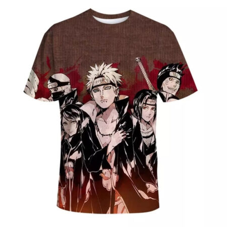 Camisa Camiseta Pain e Personagens Impressão 3D Anime Naruto Shippuden