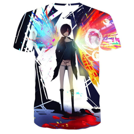 Camisa Camiseta Impressão 3D Tokyo Ghoul - Touka Kagune Anime